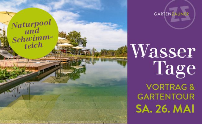 Wassertage bei GartenZauner Naturpool Biopool Schwimmteich Schwimmteiche Vortrag Gartentour GartenZauner Garten Oberösterreich Mühlviertel
