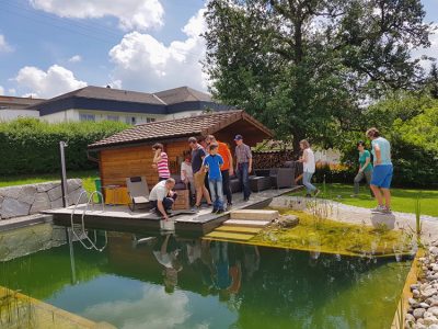 Wasser im Garten Wassertag GartenZauner Biopool Schwimmteich Naturpool Oberösterreich